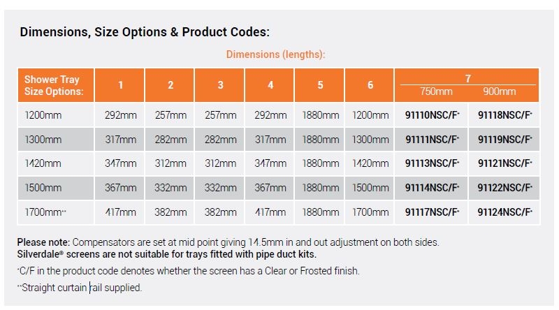AKW Option N Silverdale - Sizes AKW Option N Silverdale - Sizes