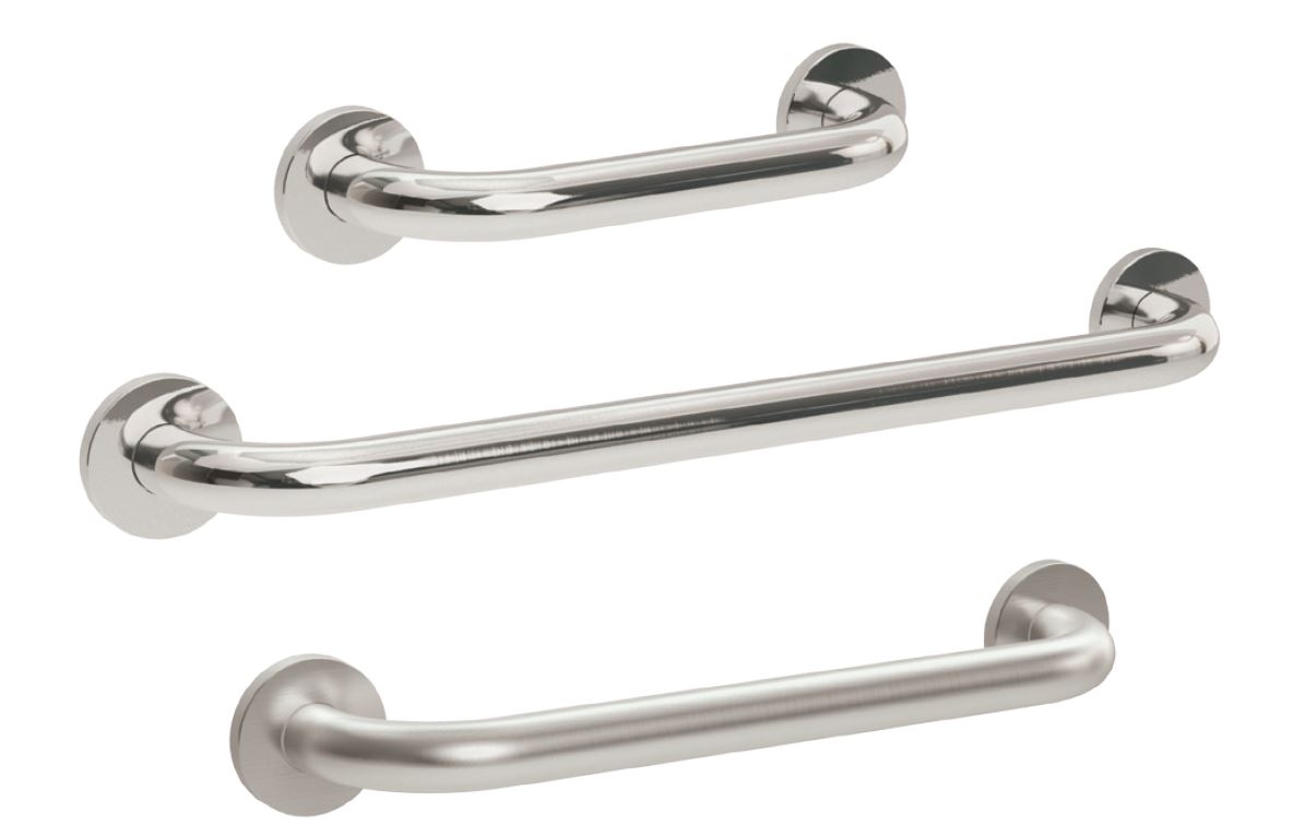 Bathex Knowle 300mm, 450mm, 600mm Grab Rail with Finish Options (Stainless Steel 35mm)