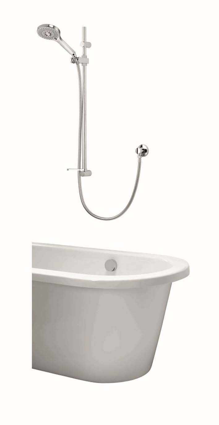 Aqualisa Bath Filler and Shower Rail Complete Kit OPN5010
