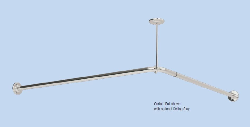 Curtain Rail Shown with Optional: 500mm Ceiling Stay