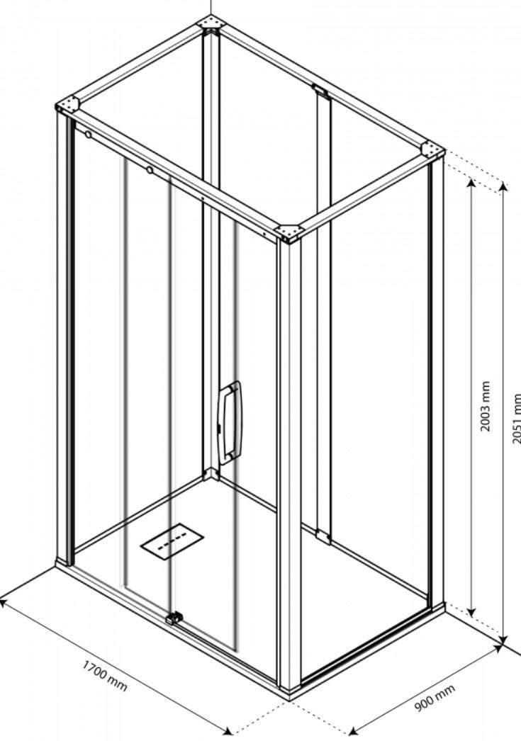 BOSI2-20120 CORNER LH TECHNICAL DRAWING