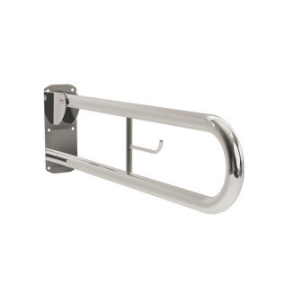 Contour Opulence Hinged arm support with toilet roll holder 03SS-HAD760TRH