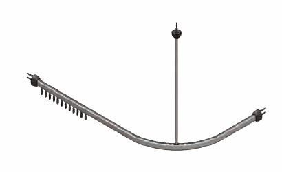 Impey - Corner Curtain Rail (1500x1200mm)