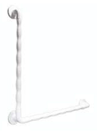 AKW - 90° Natural Grip, Plastic Grab Rail (600 x 600mm, White / Blue)