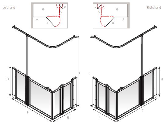 AKW Option BW Wet Floor Screen