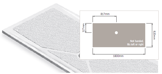 AKW Low Profile 1800 x 820mm Shower Tray