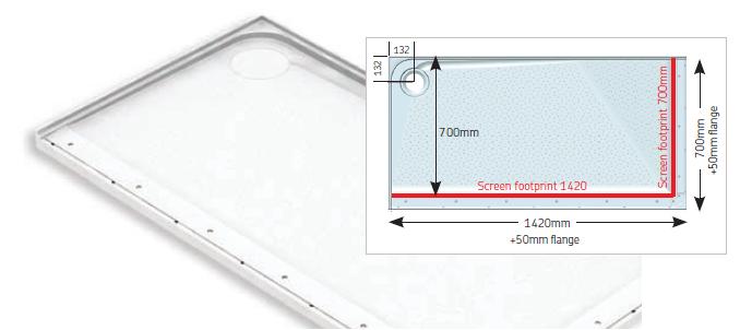 AKW Mullen Standard Length 1420 x 700mm