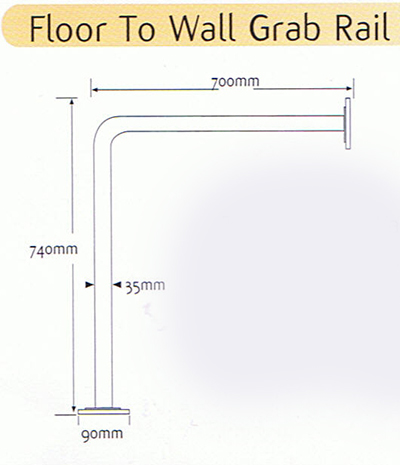 impey Floor to wall rail