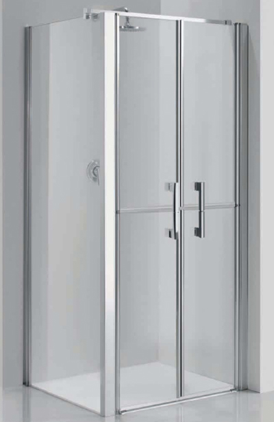 Novellini - Free 1 A Shower Screen - Corner Entry Enclosure, 2 Hinged Stable Doors