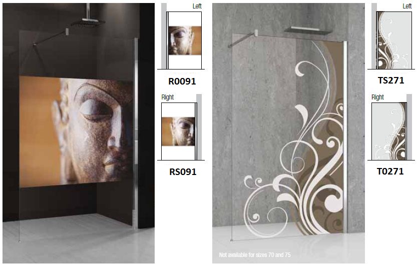 Novellini Kuadra Walk 6 In Art Shower Screen Fixed - Image 12