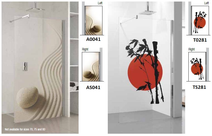Novellini Kuadra H + H In Art Shower Screen Fixed - Image 9