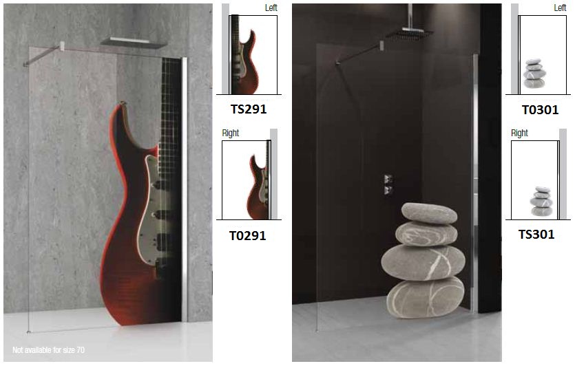 Novellini Kuadra H + H In Art Shower Screen Fixed - Image 7