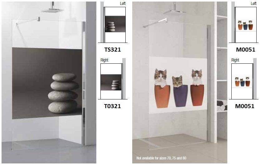 Novellini Kuadra Walk 6 In Art Shower Screen Fixed - Image 8