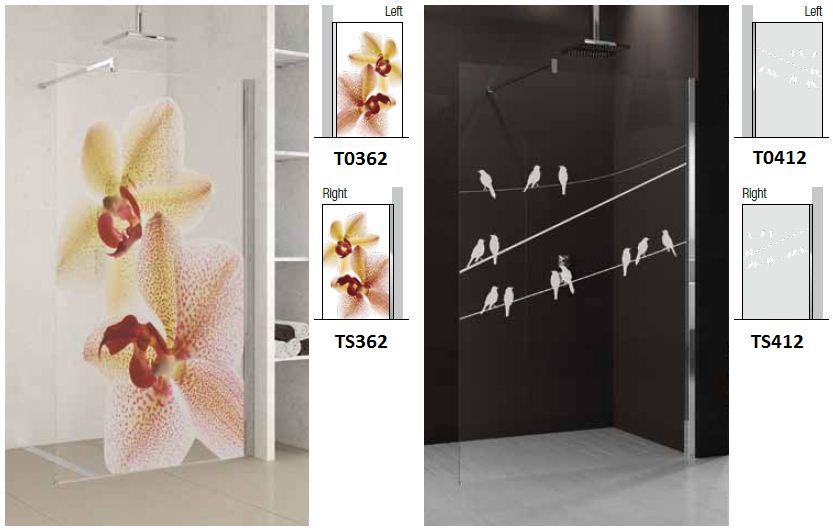 Novellini Kuadra Walk 6 In Art Shower Screen Fixed - Image 6