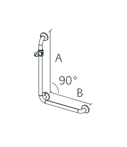 Lakes - Holding Handle 90° with Shower Holder