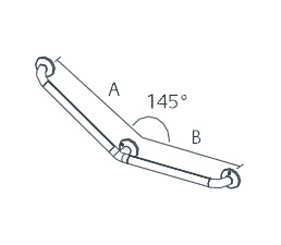 Lakes - Series 400 SGSPM Wall Handrail 145° Reversible