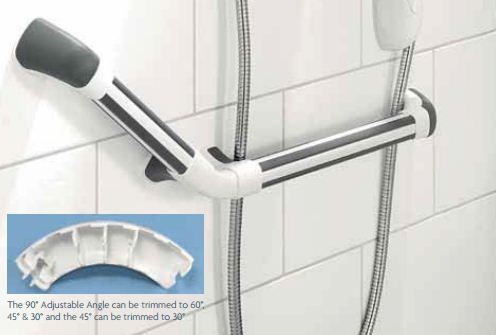 Impey Maxi-Grip Plus Hand Rail Grey & White
