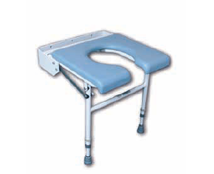 FC - Comfort Padded Horseshoe Shower Seat  (With legs, Grey)
