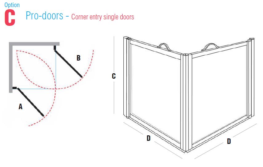 FC Option C - Corner entry single doors