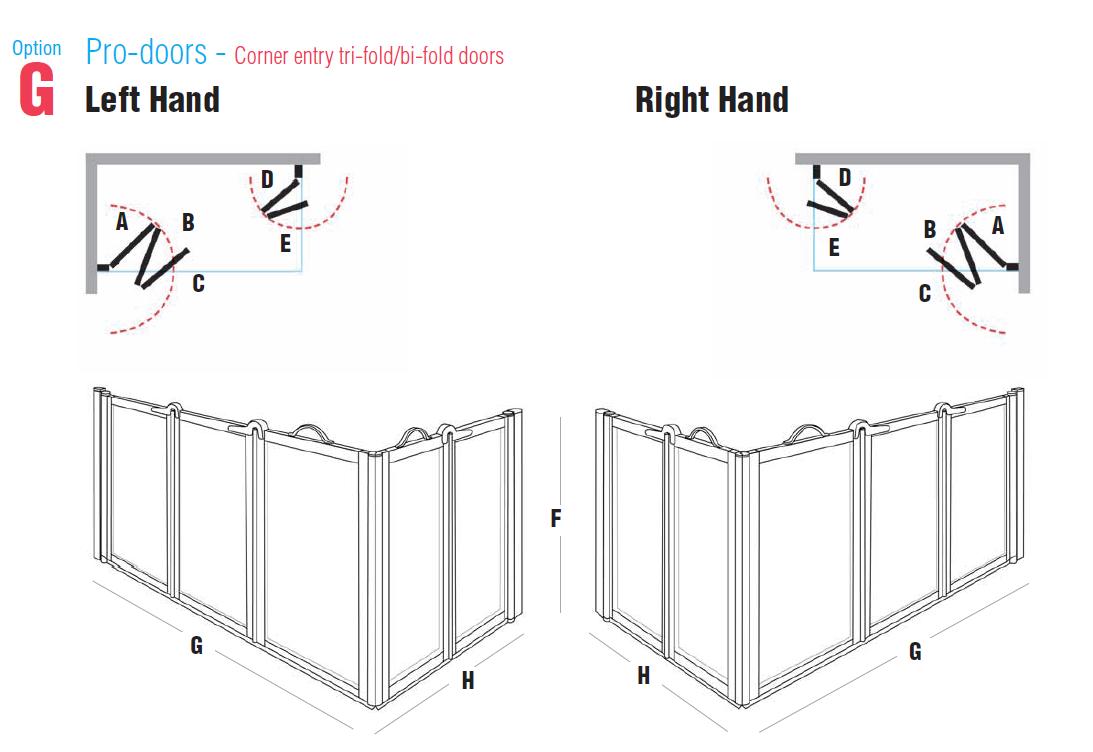FC Option G - Corner entry tri-fold/bi-fold doors