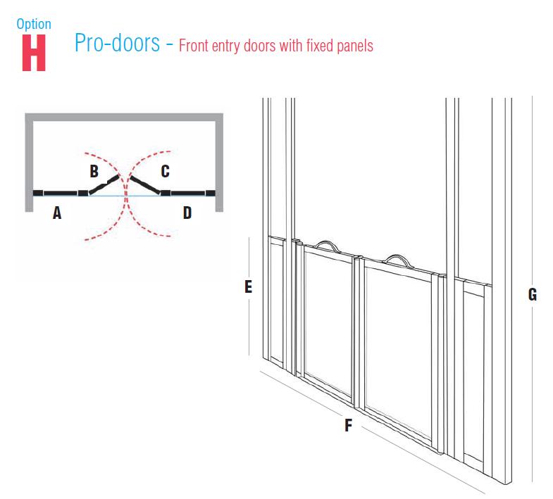 FC Option H - Front entry doors with fixed panels