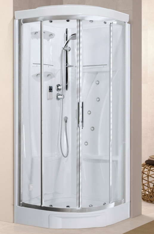 Novellini - New Holiday R90 - Corner Entry Shower Cubicle