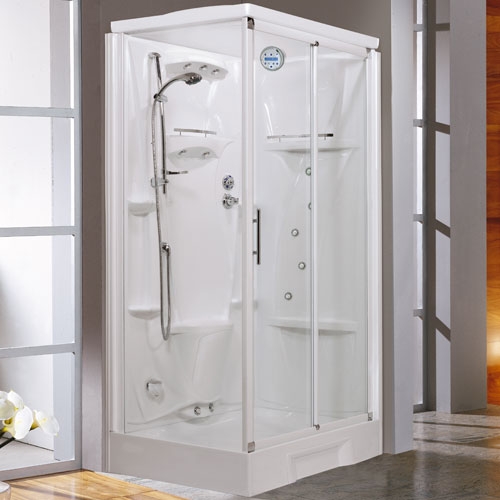 Novellini - New Holiday 2P120x80 - Sliding Door + Side Panel Shower Cubicle