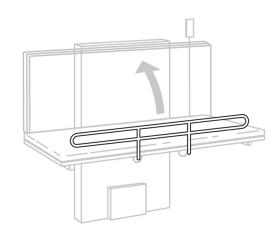 Pressalit - Safety Rail / Guardrail for Foldable Changing Tables, Length: 900 - 1000mm (RB1922000)