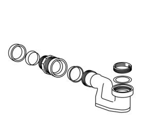 Pressalit - Shalow Water Trap Kit, with Adaptor & Reduction Fittings (R2058)