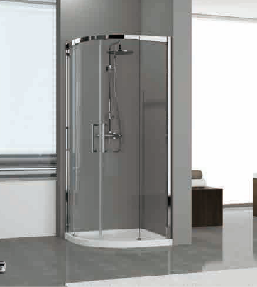 Novellini Kuadra R Curved Sliding Door Enclosure