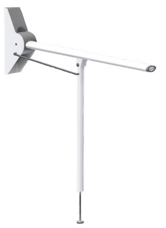 Ropox Straight Hinged Support Arm with Leg (Call for availability)