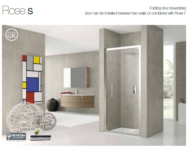 Novellini Rose S Folding (Bi-Fold) Door (Reversible)