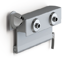 Pressalit - PLUS - Shower Mixer Bracket, Inc. 1200mm Feed Pipes, Locking Handle (RT760)