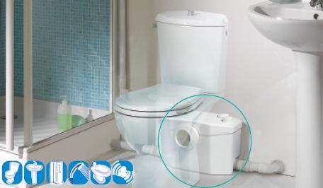 SaniFlo - SANIPRO XR - UP Macerator Pump (For Toilets, Washbasins, Showers & Bidets)