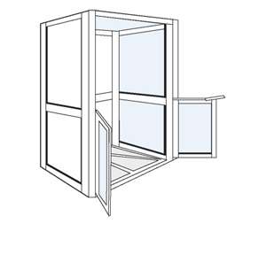 AKW Standalone Cubicle 1200x800mm with Waste Options 23035