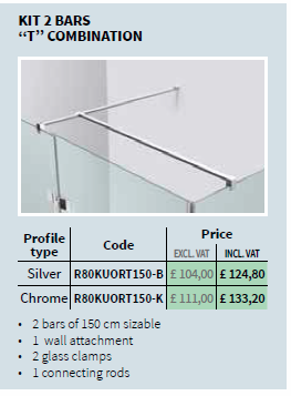 Novellini Support T Bar Kit