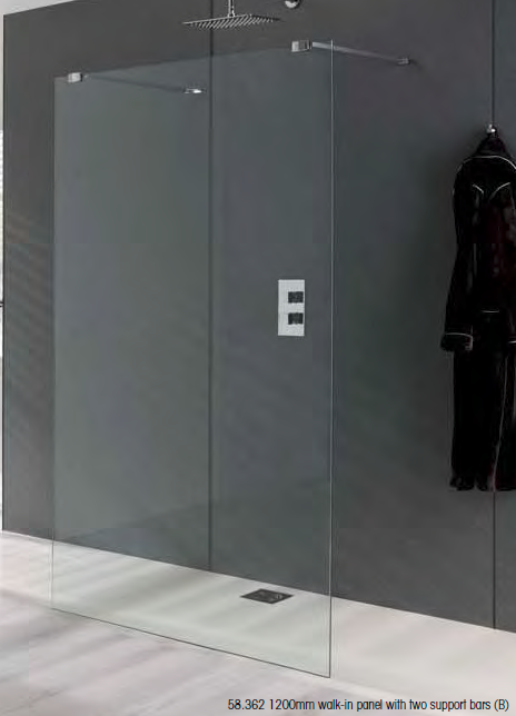 Eastbrook - Valliant -  Walk In Shower Screen with Size Options