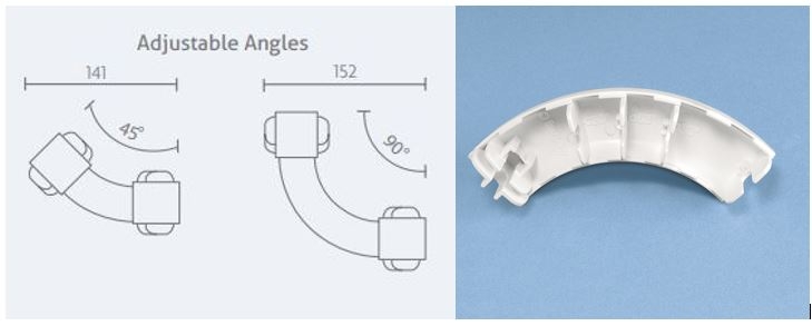 impey maxi-grip-corner-white with dimensions