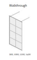 Impey Walk Through Soho Black Shower Screen AW24SC01