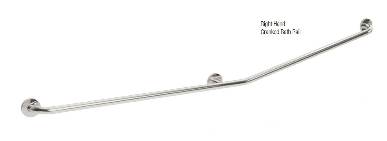 Bathex Knowle 1500mm Cranked Bath Grab Rail Right Hand