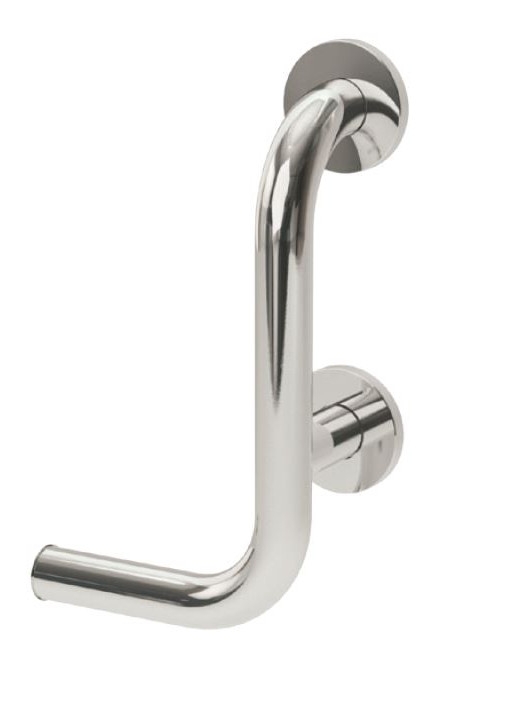 Bathex Knowle Grab Toilet Roll Holder (35mm Stainless Steel) RIGHT HAND