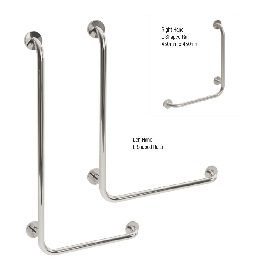 Bathex Knowle L Shaped Grab Rails 