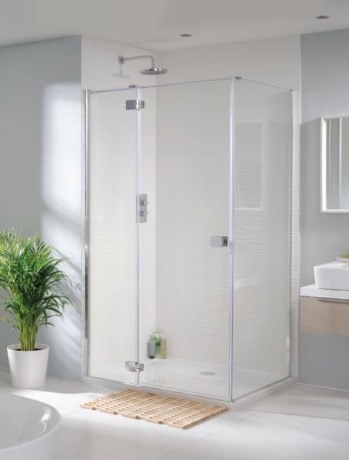 Lakes Island Range Fixed Panel shown with Tobago Pivot Door