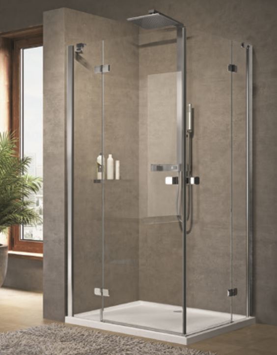 Novellini - BRERA A - Corner Entry Enclosure (2 Hinged Doors + 2 Fixed Panels)
