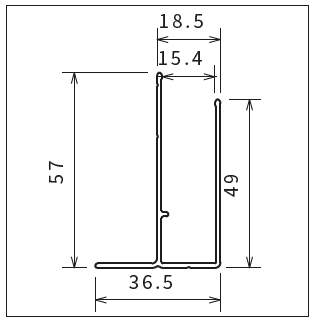 Novellini Extension Wall Post P05BHCST IMAGE