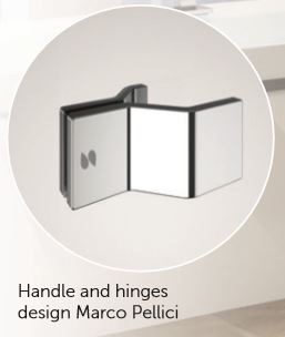Novellini Gala R Quadrant Shower Enclosure, 2 Hinged Doors + 2 Fixed Panels - Image 3