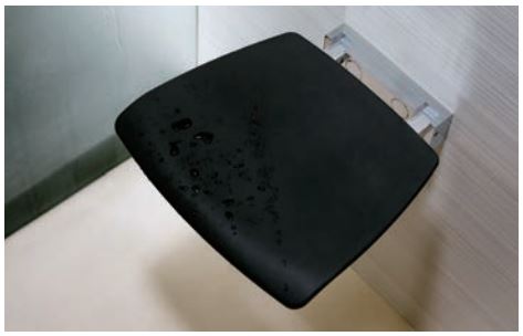 Novellini Black Shower Seat (Square)