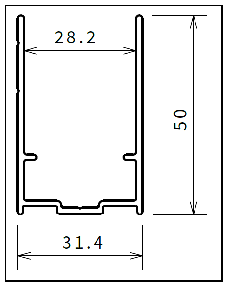 Novellini - Extension Profile YOUNG 2.0, SILVER (200cm)