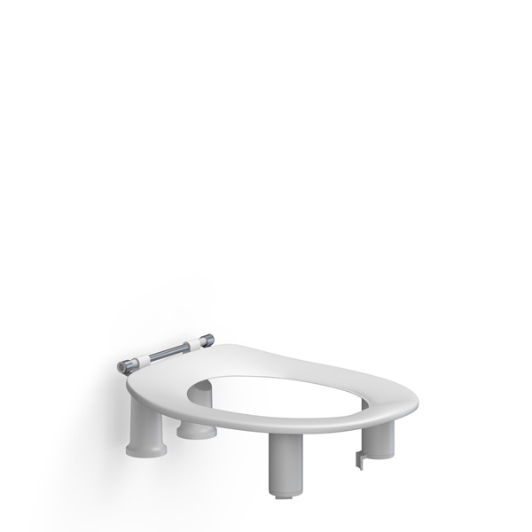 Pressalit - DANIA -  Toilet Seat, No Cover, 100mm Raised, Special Hinges & Splash Guard (R24000)