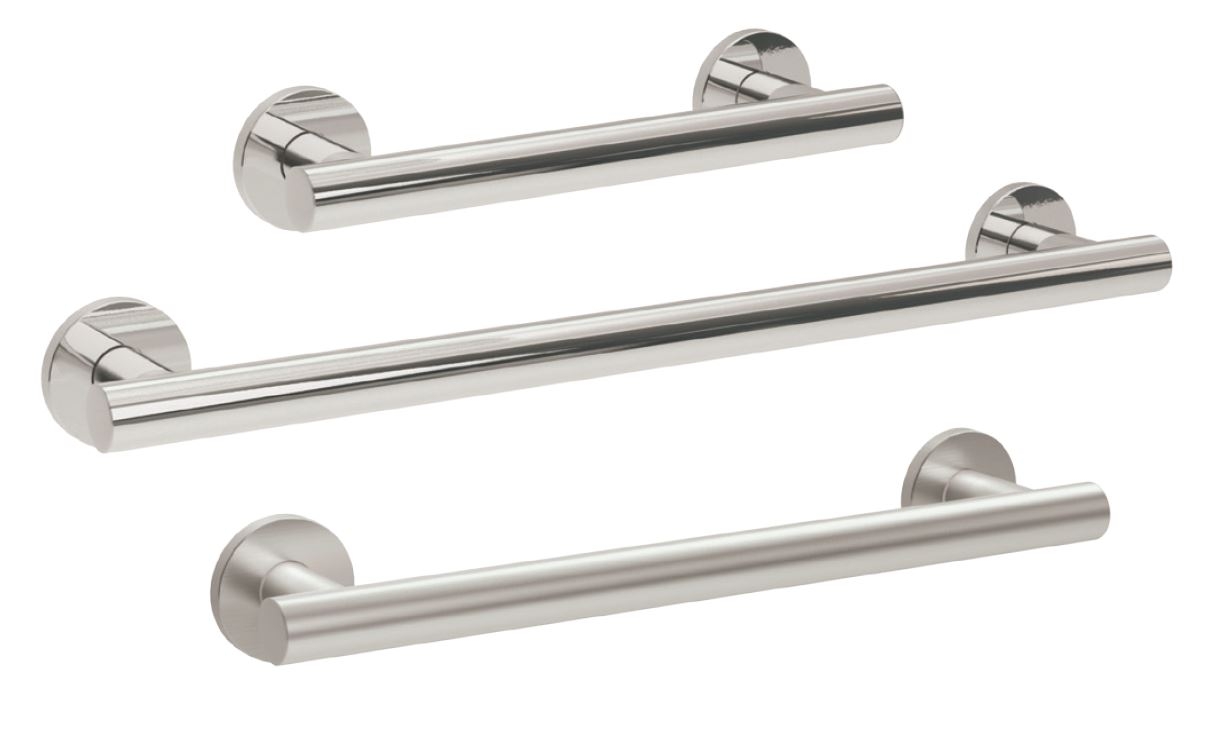 Bathex Yardley 400mm Straight Grab Rails Stainless Steel